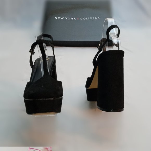 Black Chunky Platform Heel - Picture 2 of 3